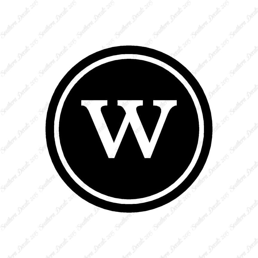 Typewriter Font W Initial