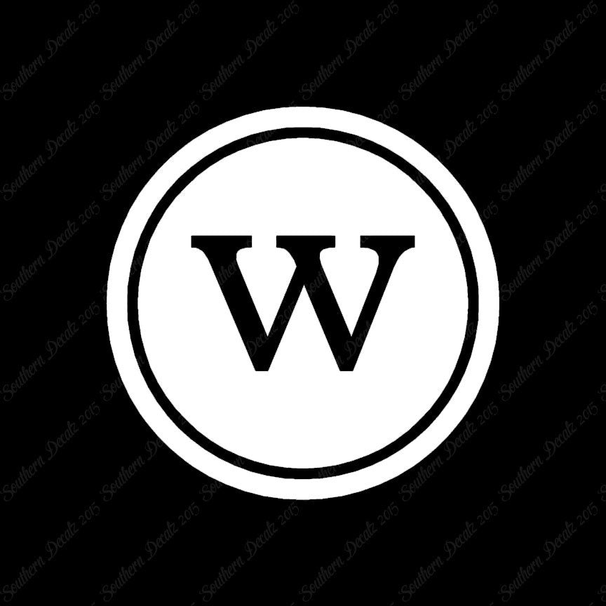 Typewriter Font W Initial