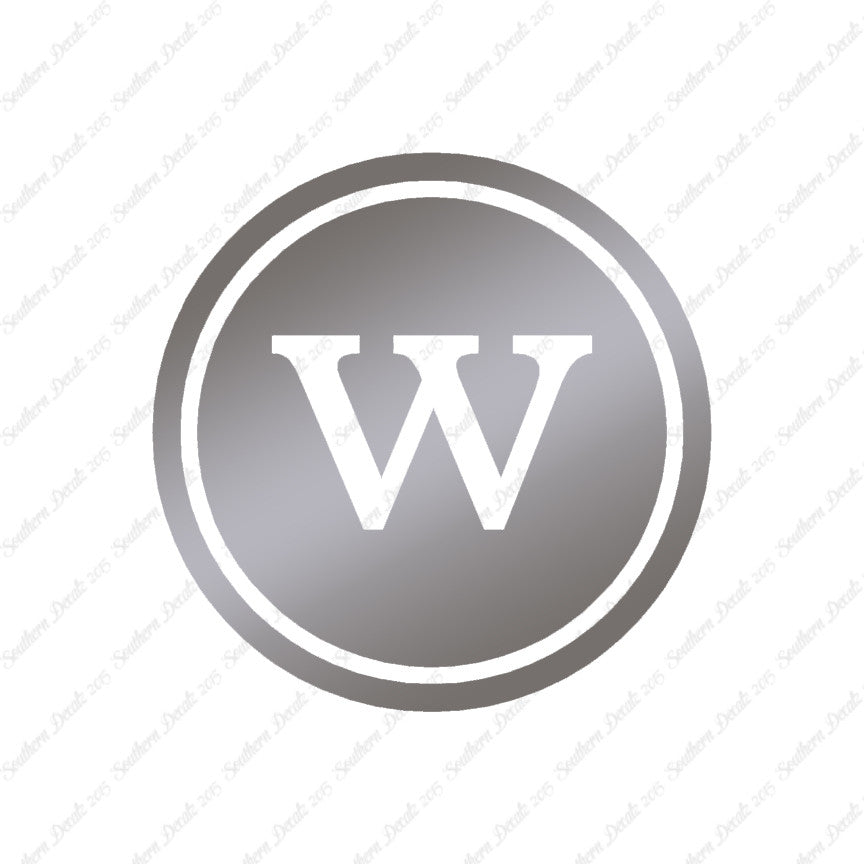 Typewriter Font W Initial