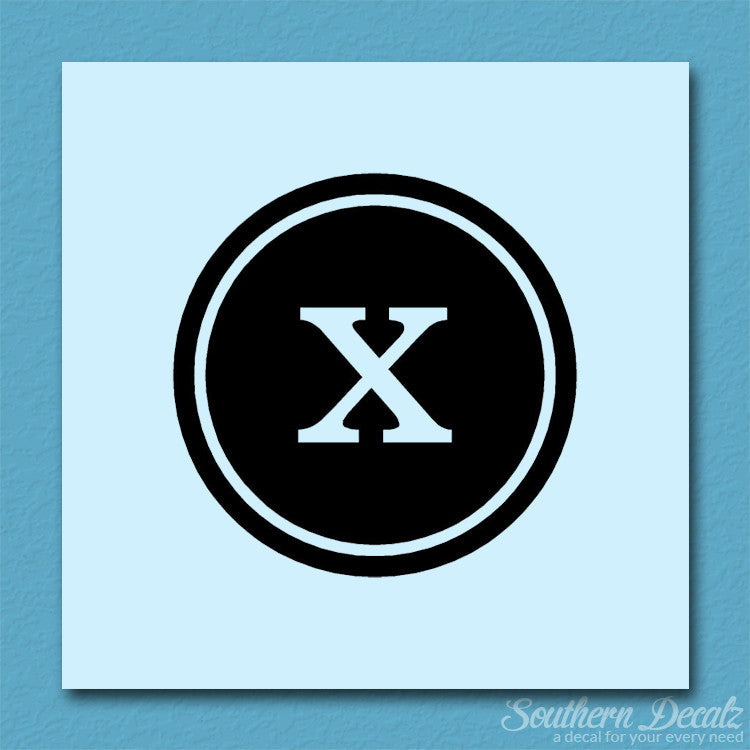 Typewriter Font X Initial