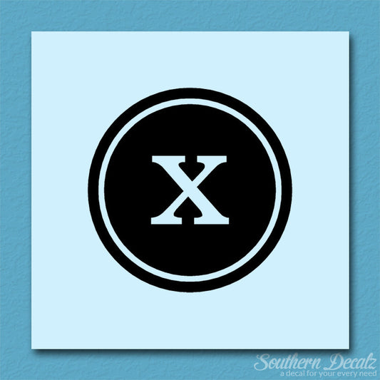 Typewriter Font X Initial