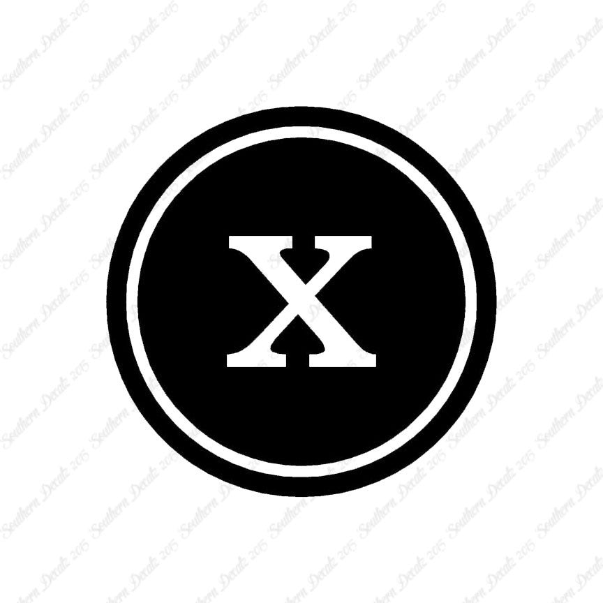 Typewriter Font X Initial