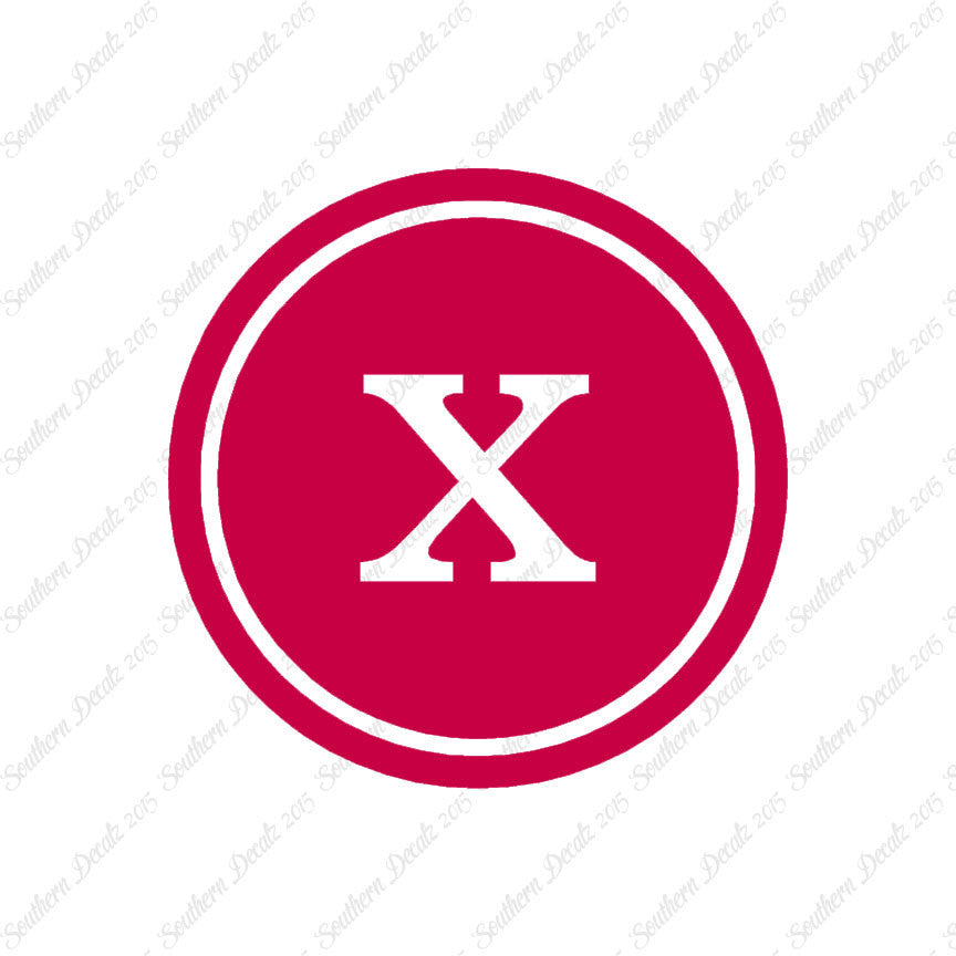 Typewriter Font X Initial
