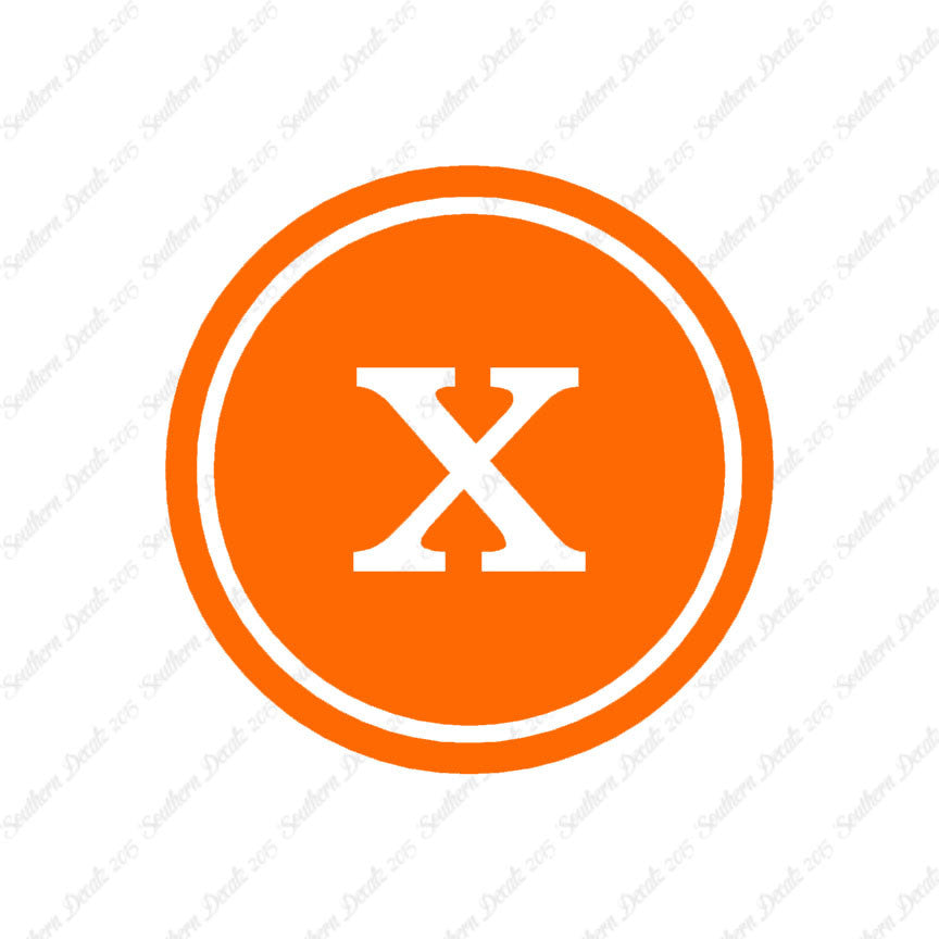 Typewriter Font X Initial