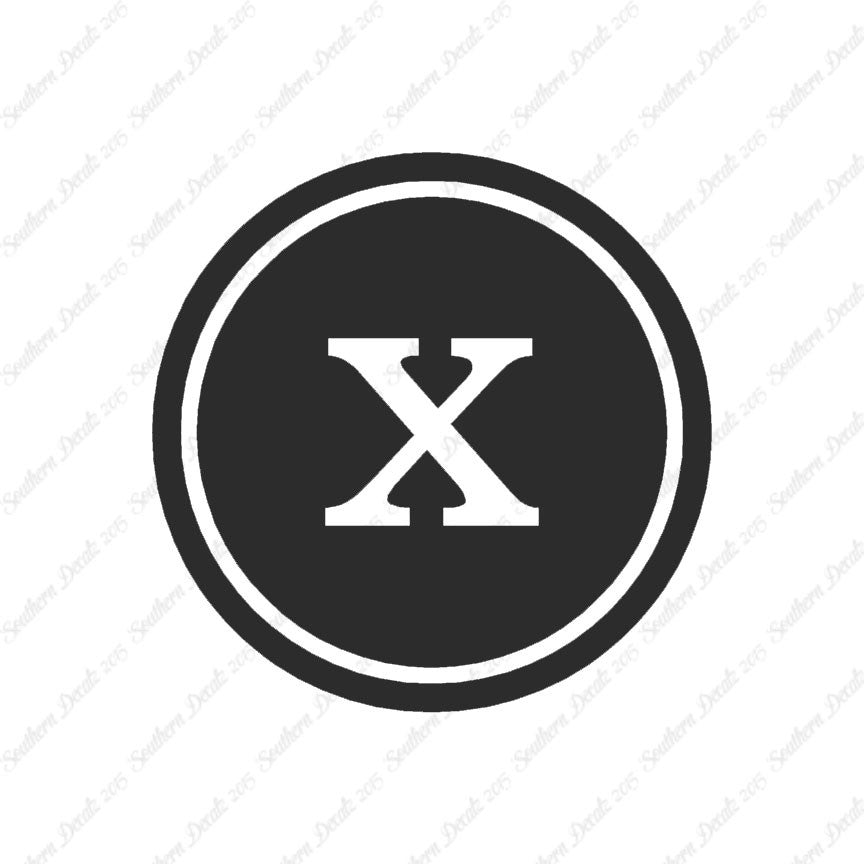 Typewriter Font X Initial