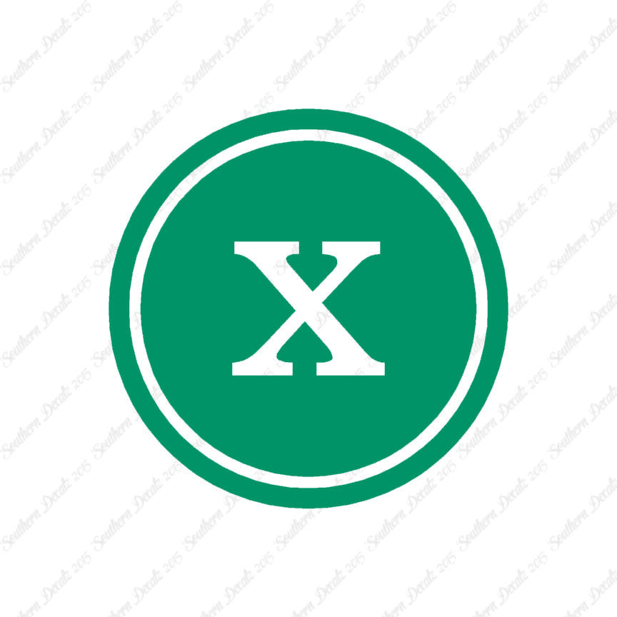 Typewriter Font X Initial