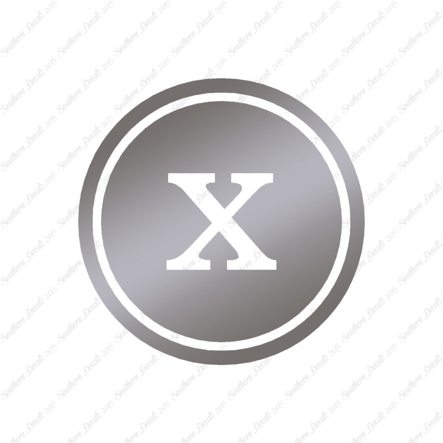 Typewriter Font X Initial