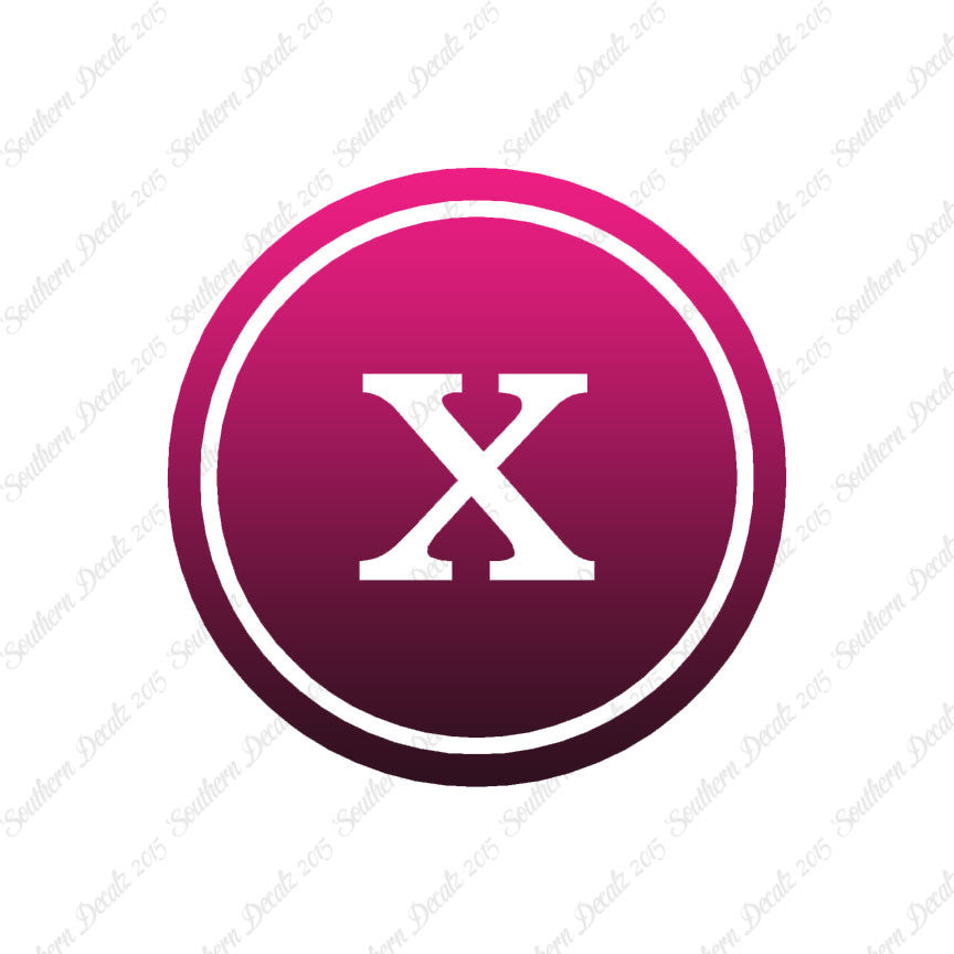 Typewriter Font X Initial