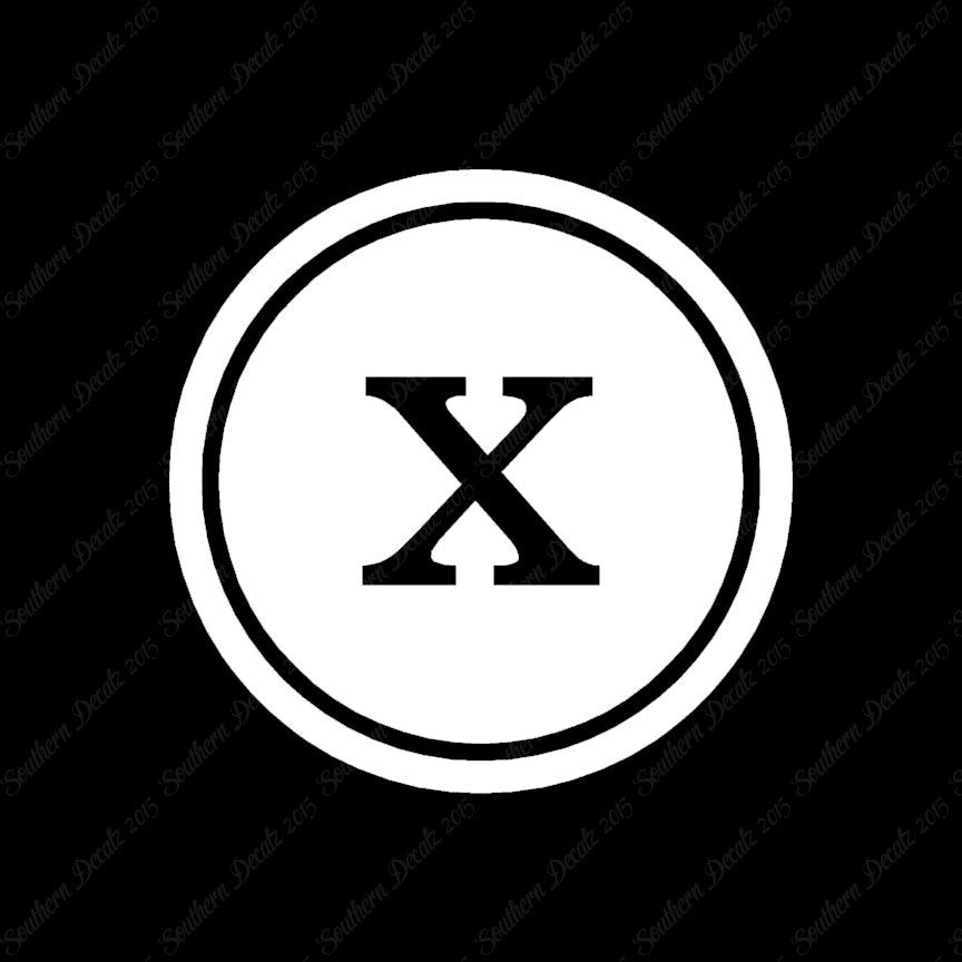 Typewriter Font X Initial