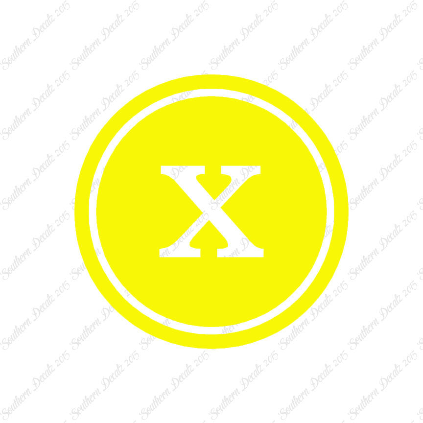 Typewriter Font X Initial