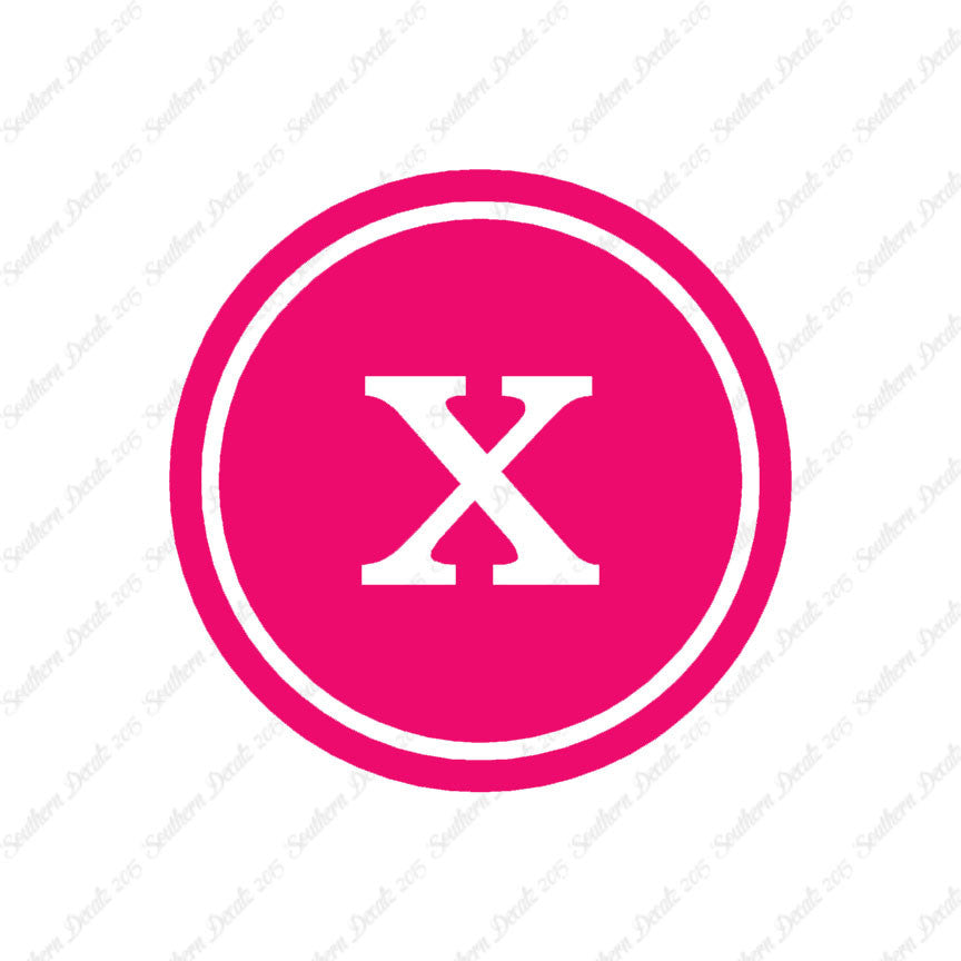 Typewriter Font X Initial