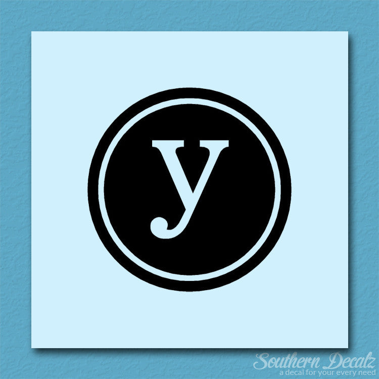 Typewriter Font Y Initial