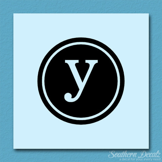 Typewriter Font Y Initial