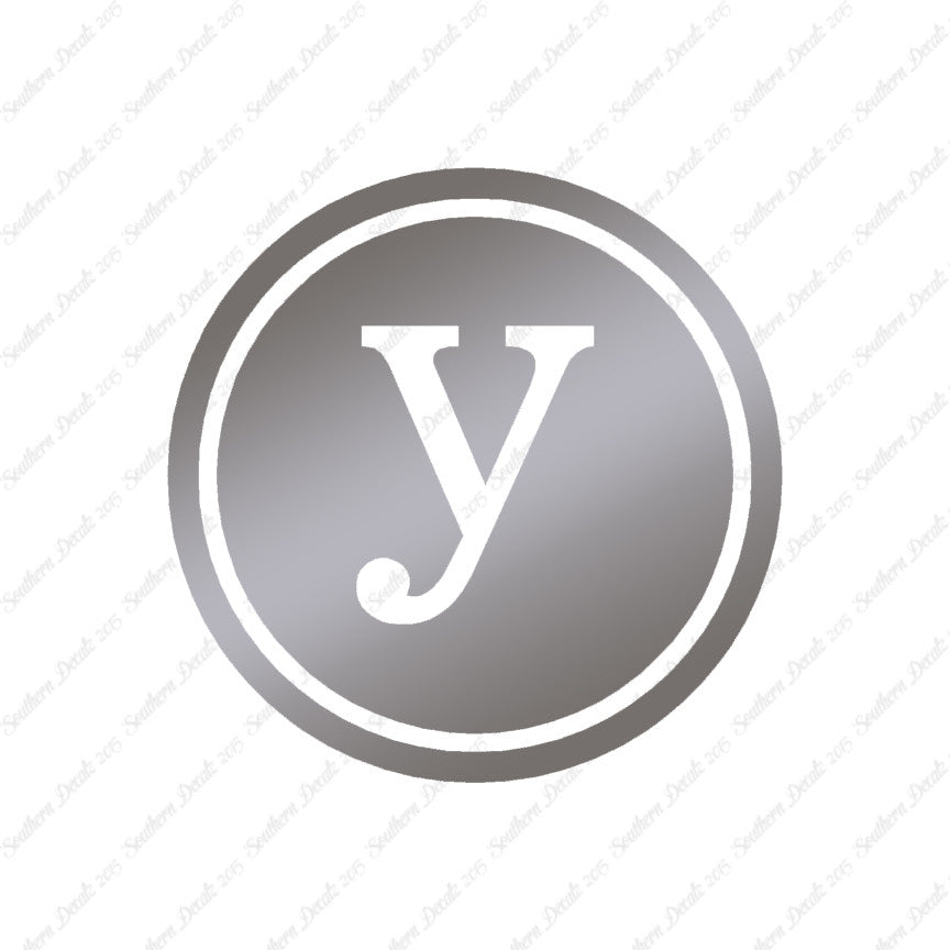 Typewriter Font Y Initial