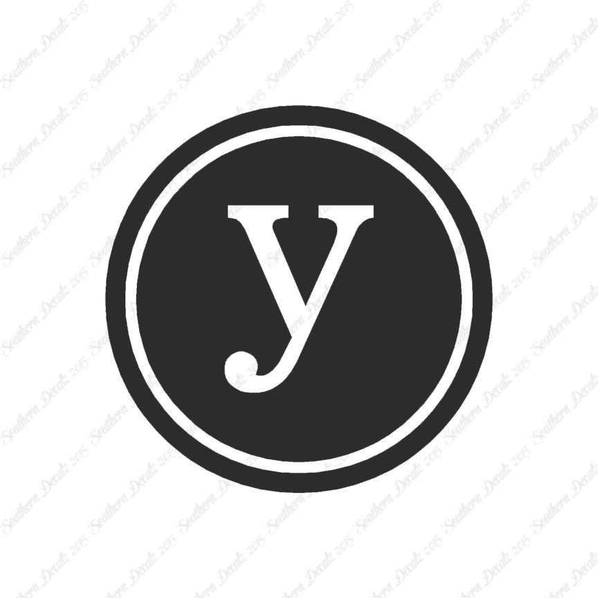 Typewriter Font Y Initial