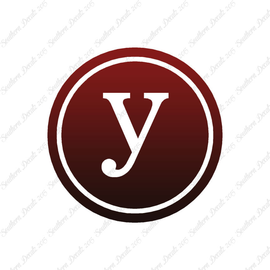 Typewriter Font Y Initial