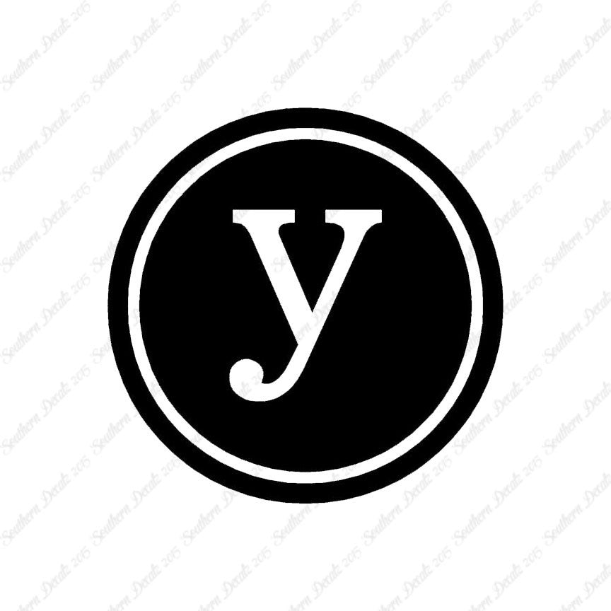 Typewriter Font Y Initial