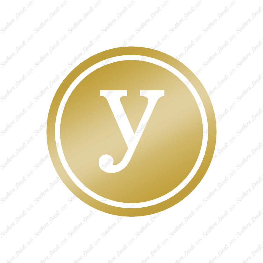 Typewriter Font Y Initial