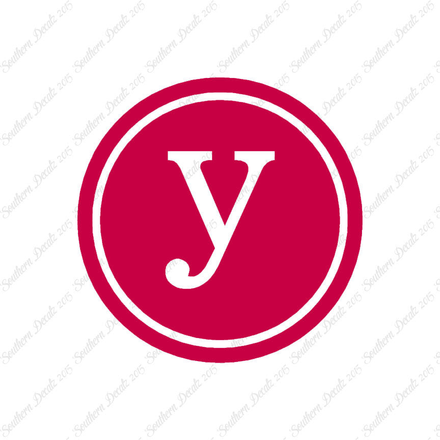 Typewriter Font Y Initial