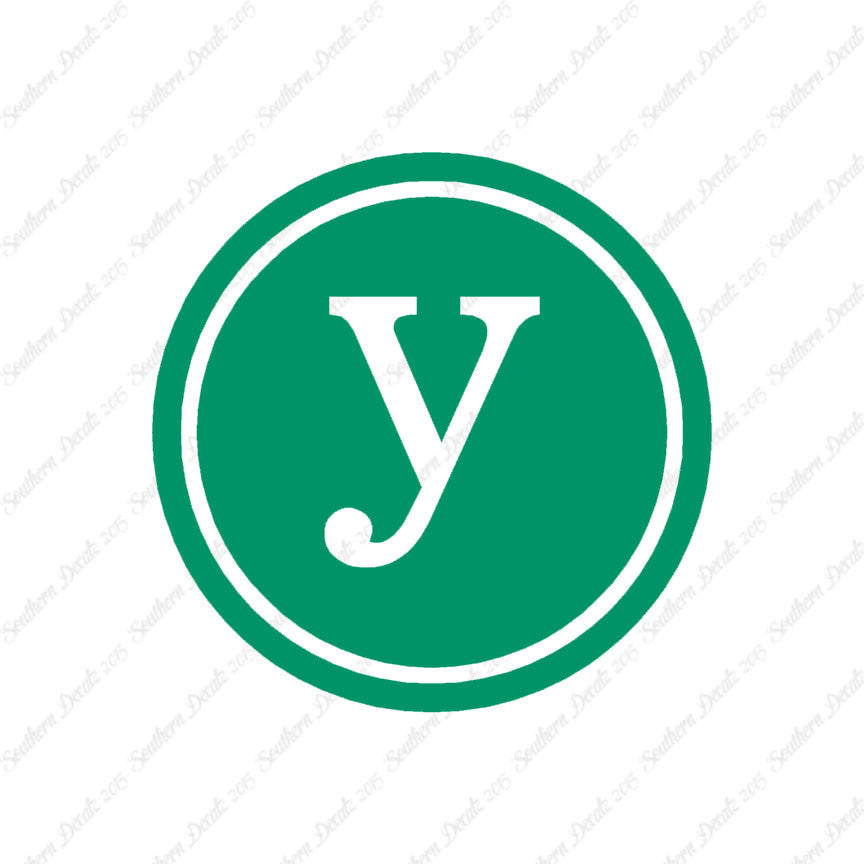 Typewriter Font Y Initial