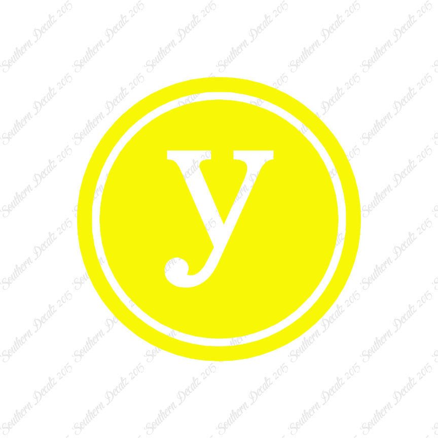 Typewriter Font Y Initial