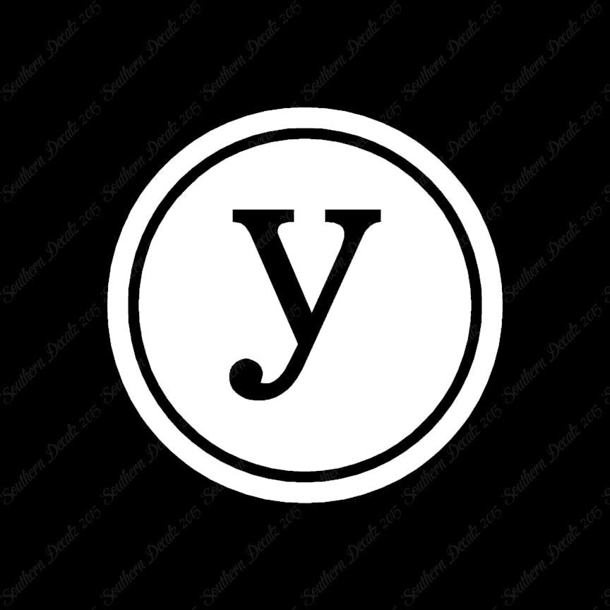 Typewriter Font Y Initial