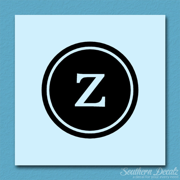 Typewriter Font Z Initial