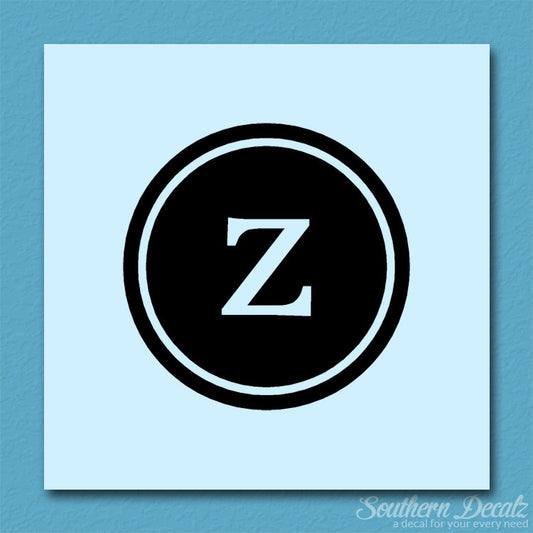 Typewriter Font Z Initial