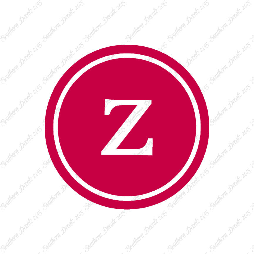 Typewriter Font Z Initial