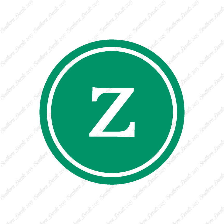 Typewriter Font Z Initial