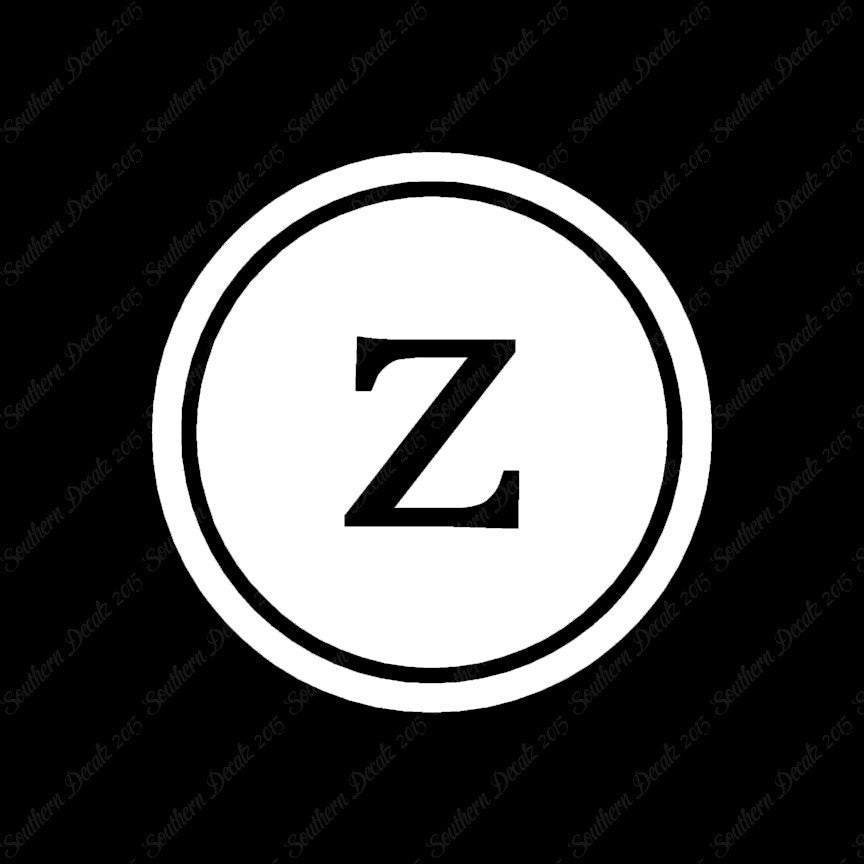 Typewriter Font Z Initial