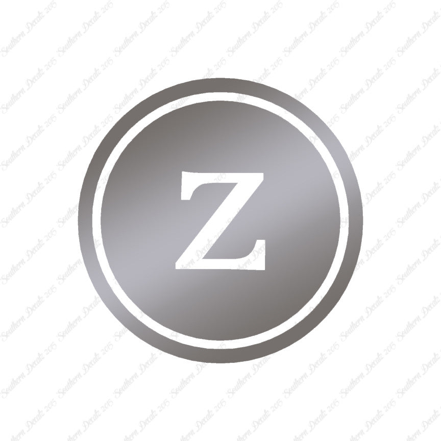 Typewriter Font Z Initial