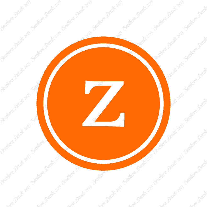 Typewriter Font Z Initial