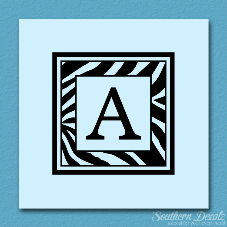 Zebra Decorative A Initial