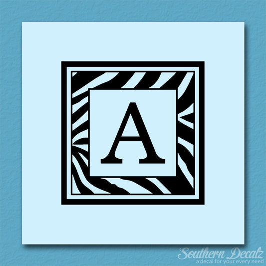 Zebra Decorative A Initial