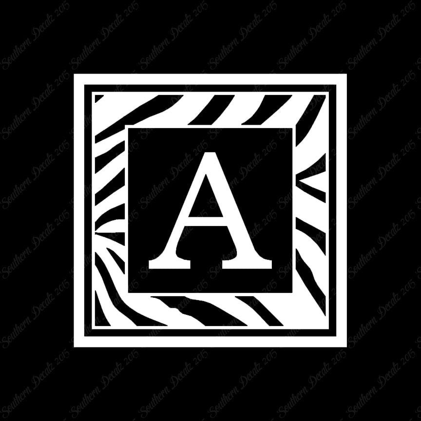 Zebra Decorative A Initial