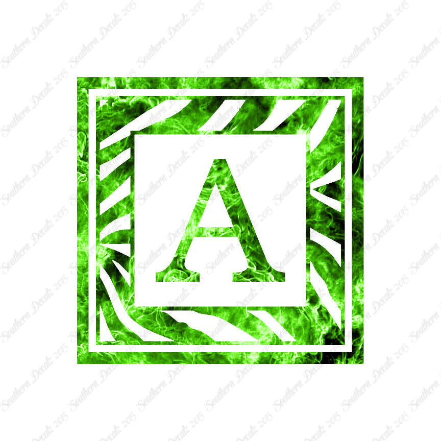 Zebra Decorative A Initial