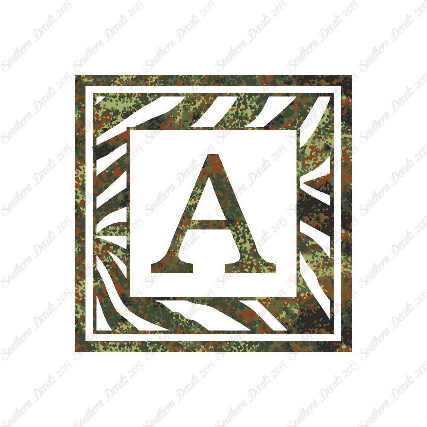 Zebra Decorative A Initial
