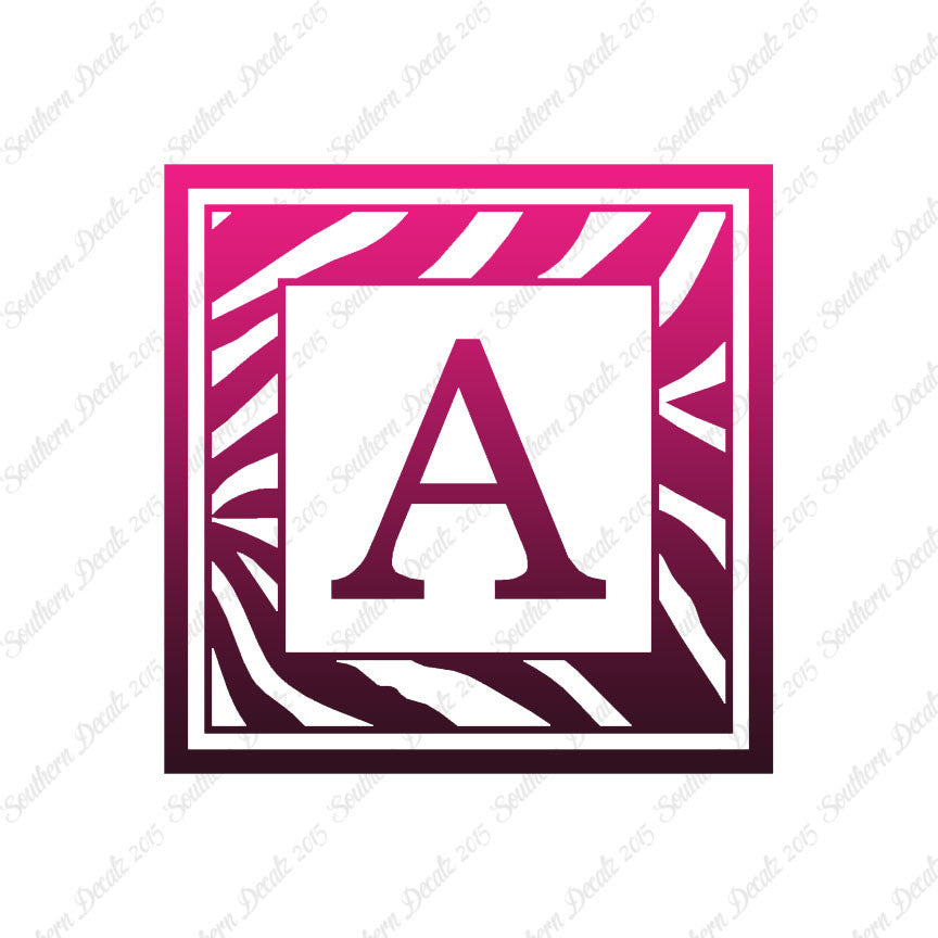 Zebra Decorative A Initial