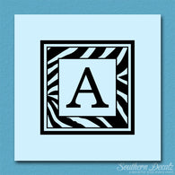 Zebra Decorative A Initial