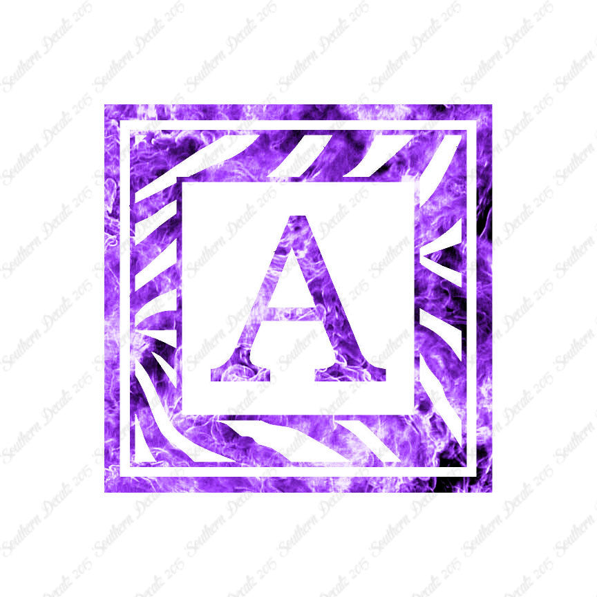 Zebra Decorative A Initial
