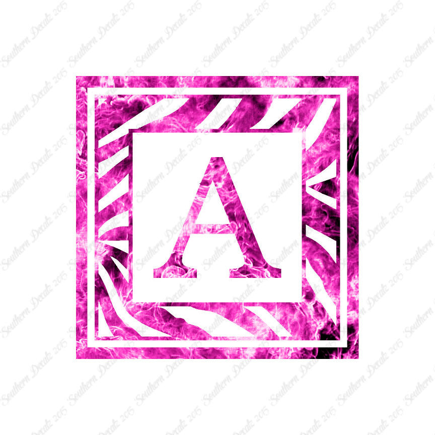 Zebra Decorative A Initial