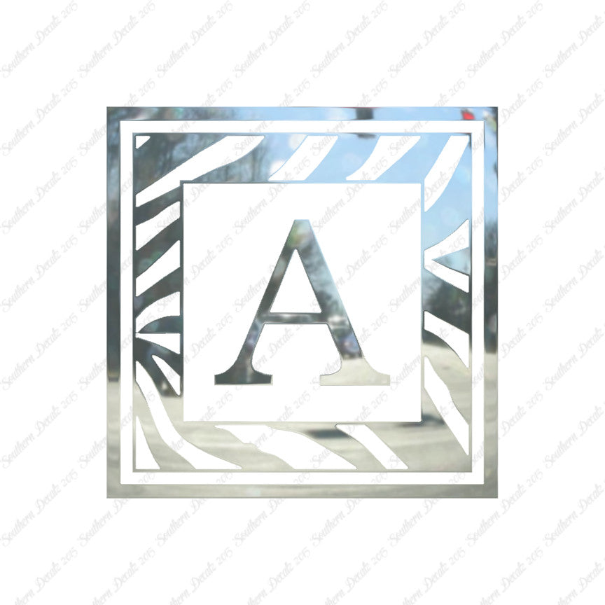 Zebra Decorative A Initial
