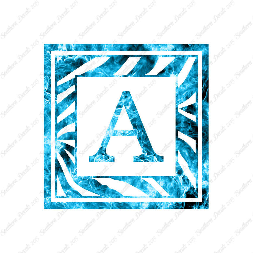 Zebra Decorative A Initial