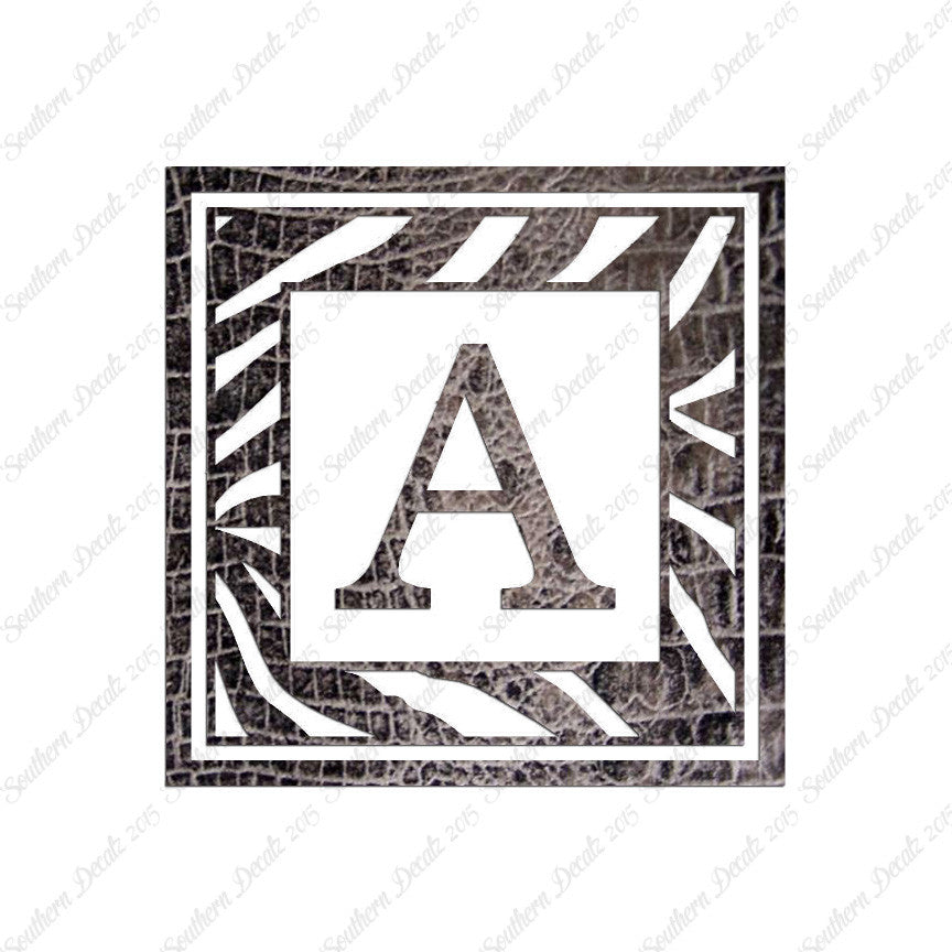 Zebra Decorative A Initial