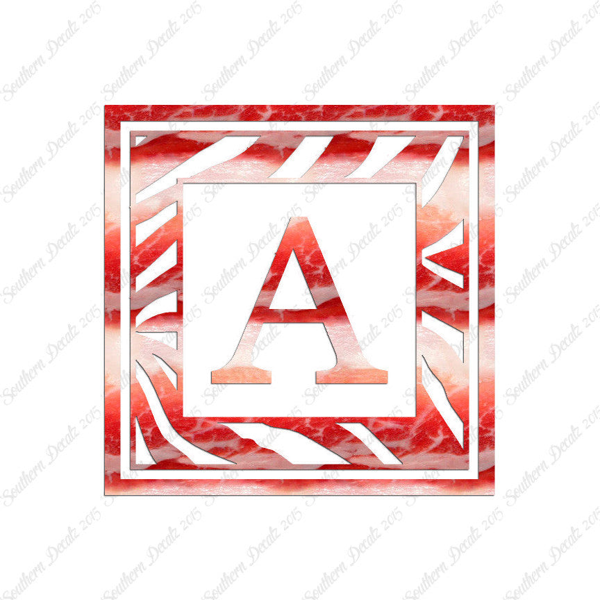 Zebra Decorative A Initial