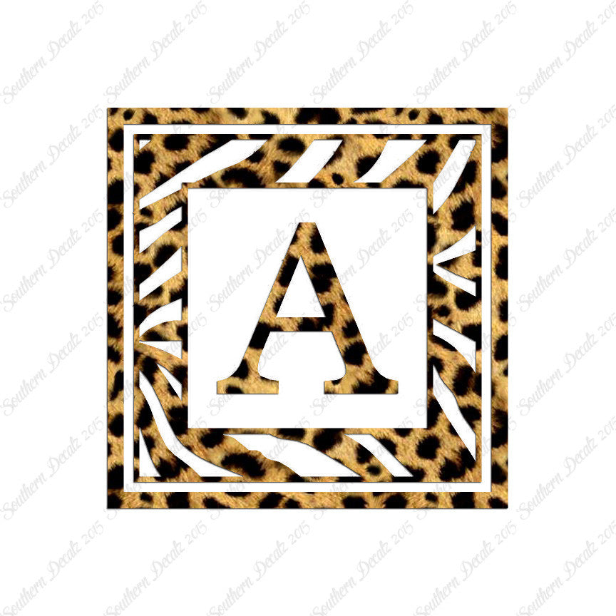 Zebra Decorative A Initial