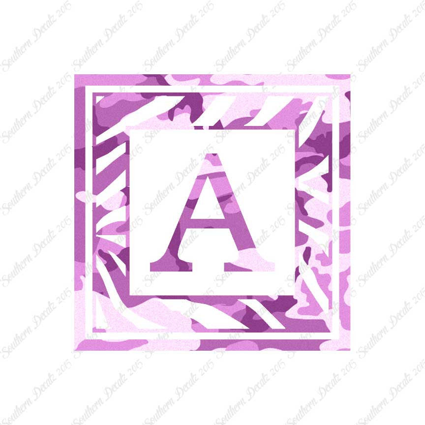 Zebra Decorative A Initial
