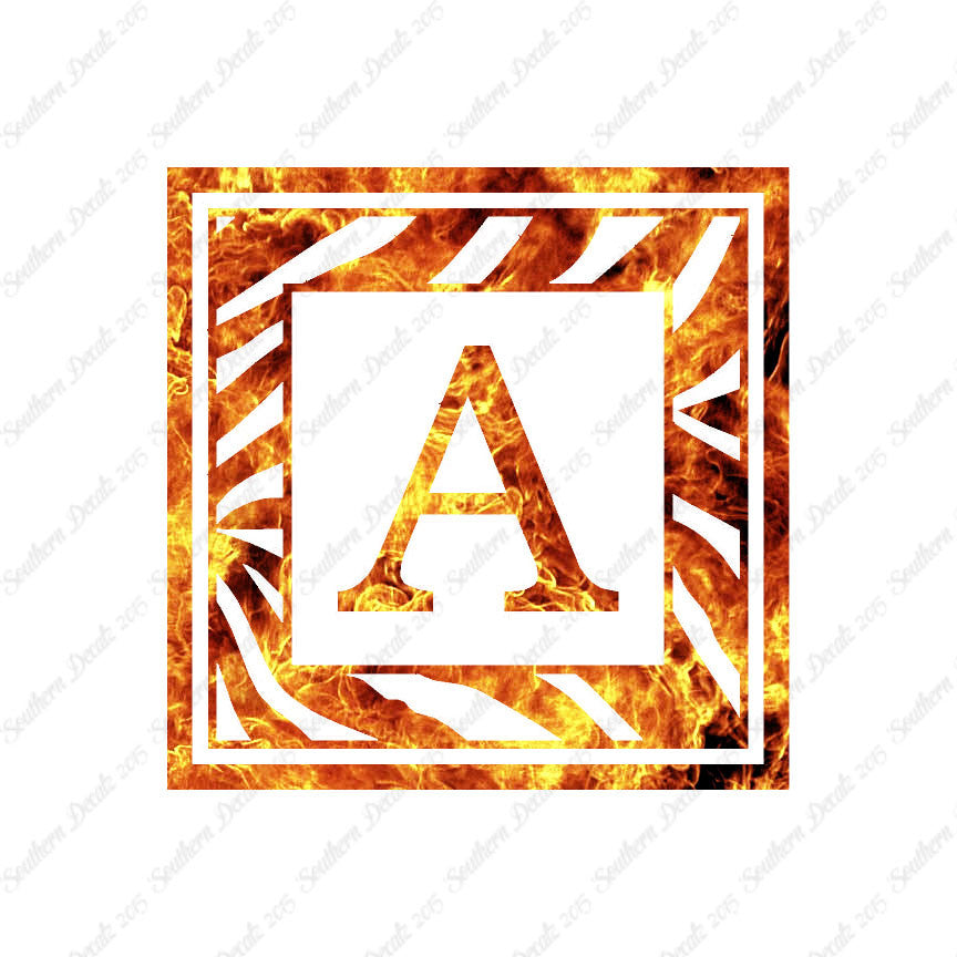 Zebra Decorative A Initial