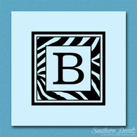 Zebra Decorative B Initial